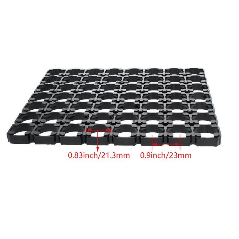 5*6/6*7/7*8/8*9/9*10 Nosač držača baterije za 18650 21700 32650 Razmak 23 mm Otvor blende 21.3 mm Sigurnosna antivibracijska plastika