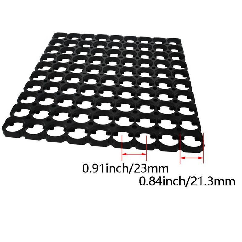 5*6/6*7/7*8/8*9/9*10 Nosač držača baterije za 18650 21700 32650 Razmak 23 mm Otvor blende 21.3 mm Sigurnosna antivibracijska plastika