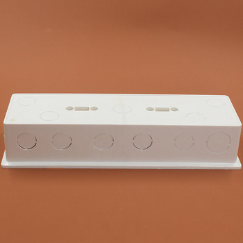 8 БР. / ПАРТИДА В стенен монтаж на кутия за гнездо USB Multi Frame, тройна DarkBox Стенен вграден превключвател BackBox Огнеустойчив PVC Бял