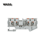 PT4-QU 10 buc. Fișă de trecere dublă cu 4 conductori PT 4 QUATTRO Conector electric de sârmă Bloc de borne șină DIN PT 4-QU