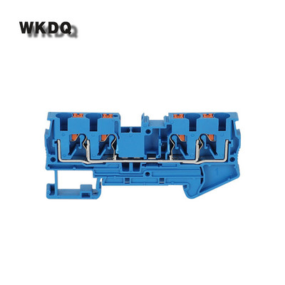 PT4-QU 10 buc. Fișă de trecere dublă cu 4 conductori PT 4 QUATTRO Conector electric de sârmă Bloc de borne șină DIN PT 4-QU