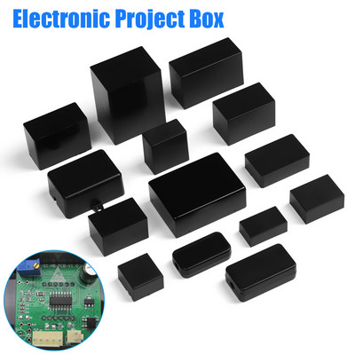 14 méretű fekete ABS műanyag elektronikus projektdobozos műszertok, barkácsolás kiváló minőségű vízálló burkolatú projektházdobozok