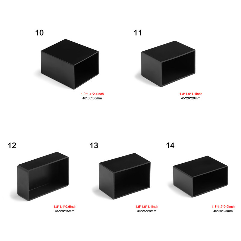 14 suurust mustast ABS-plastist elektrooniline projektikarbi instrumentide ümbris DIY kvaliteetse veekindla kaanega projekti korpuse karbid