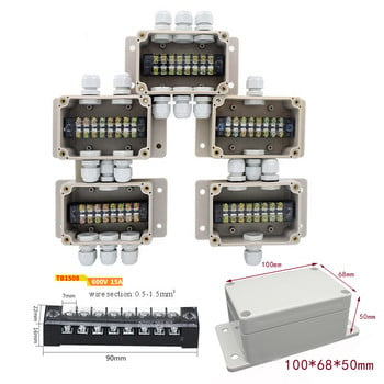 35A 600V 3-щифтови клемни блокове с салникови конектори Разклонителна кутия за запечатан корпус