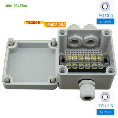35A 600V 3 kontaktu spaiļu bloki ar blīvslēga savienotājiem noslēgts korpusa korpuss projekta sadales kārba