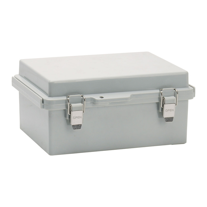 Ūdensnecaurlaidīgs plastmasas korpuss ar Hasp elektrisko sadales kārbu Āra noslēgts slēdža barošanas korpuss, elektriskās sadales kārbas