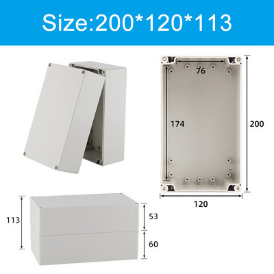 F sērijas plastmasas ABS sadales kārbas skrūvējamais kabelis pielāgots ūdensizturīgs sadales kārbas Ip66 āra elektriskās sadales kārbas korpuss