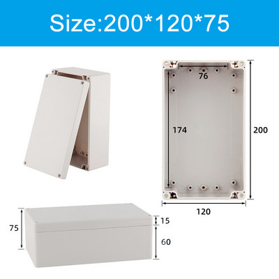 F sērijas plastmasas ABS sadales kārbas skrūvējamais kabelis pielāgots ūdensizturīgs sadales kārbas Ip66 āra elektriskās sadales kārbas korpuss