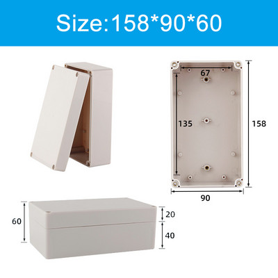 F sērijas plastmasas ABS sadales kārbas skrūvējamais kabelis pielāgots ūdensizturīgs sadales kārbas Ip66 āra elektriskās sadales kārbas korpuss