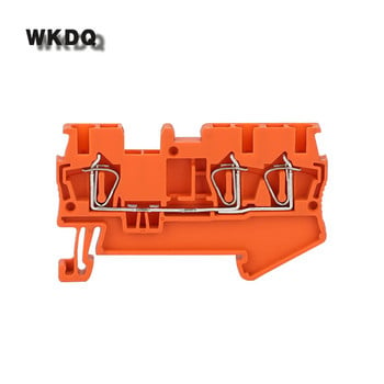Електрически клеми ST2.5-TW 10 бр. Пружинна клетка 3 проводника Кабелен щепсел Телен конектор ST 2.5 TWIN 2.5 mm клемен блок за DIN релса