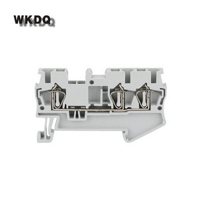 Elektriskās spailes ST2,5-TW 10 gab. Atsperes korpuss 3 vadi Kabeļa spraudnis Vadu savienotājs ST 2,5 TWIN 2,5 mm Din sliedes spaiļu bloks