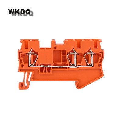 Elektriskās spailes ST2,5-TW 10 gab. Atsperes korpuss 3 vadi Kabeļa spraudnis Vadu savienotājs ST 2,5 TWIN 2,5 mm Din sliedes spaiļu bloks