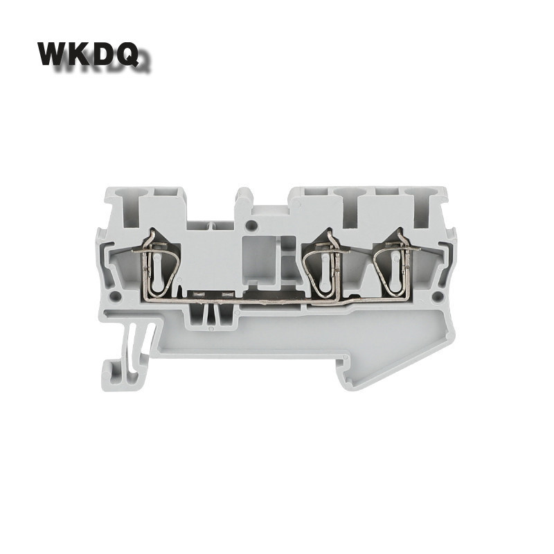 Elektriskās spailes ST2,5-TW 10 gab. Atsperes korpuss 3 vadi Kabeļa spraudnis Vadu savienotājs ST 2,5 TWIN 2,5 mm Din sliedes spaiļu bloks