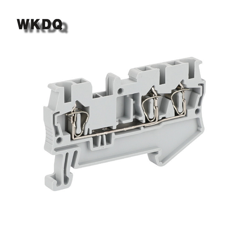 Elektriskās spailes ST2,5-TW 10 gab. Atsperes korpuss 3 vadi Kabeļa spraudnis Vadu savienotājs ST 2,5 TWIN 2,5 mm Din sliedes spaiļu bloks