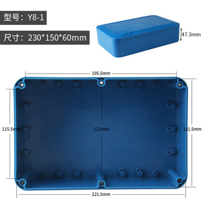 Jauna dizaina IP67 ūdensnecaurlaidīgs korpuss plastmasas kastes elektroniskā projekta āra instrumenta elektriskā projekta kastes savienojuma korpuss