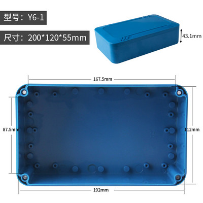 Jauna dizaina IP67 ūdensnecaurlaidīgs korpuss plastmasas kastes elektroniskā projekta āra instrumenta elektriskā projekta kastes savienojuma korpuss