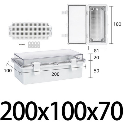 IP67 csatos vízálló doboz kültéri elektromos csatlakozódoboz ABS műanyag ház ház Elektronikus projekt elosztó doboz