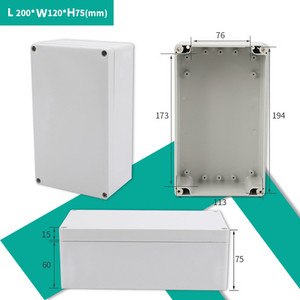 Razvodna kutija ABS plastika Otporna na prašinu Vodootporna IP65 Univerzalne električne kutije DIY Kućište Projektno kućište s fiksnim uhom