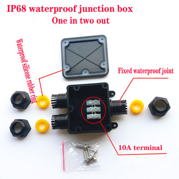 3-посочна пластмасова водоустойчива външна електрическа съединителна кутия Съединител за проводник IP68 Съединителна кабелна кутия за външно външно окабеляване