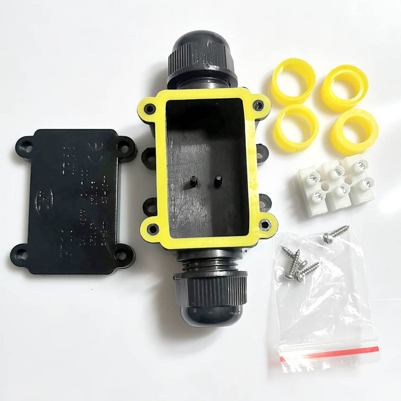 IP68 veekindel ühenduskarbi elektriline 2-suunaline korpuse ploki kaabel Ühendusliini kaitse juhtmestiku tarvikutele