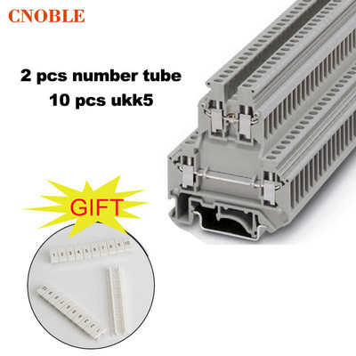 10 kom / kutija UKk5 DIN tračnica univerzalne klase PCB terminalni blokovi dvoslojni