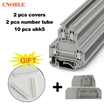 10 kom / kutija UKk5 DIN tračnica univerzalne klase PCB terminalni blokovi dvoslojni