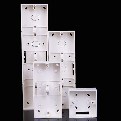 86 Τύπος 2/3/4 Gang Switch Socket Base Junction Box Πρίζα διακόπτη τοίχου Dark Box