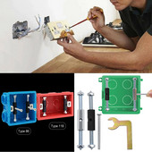 118/86 Tip Zidni prekidač Kazeta Donje kućište Alati za popravak oštećenja Nosač podesive duljine Poluga Utičnica Vijak 1 set (10 kom.)