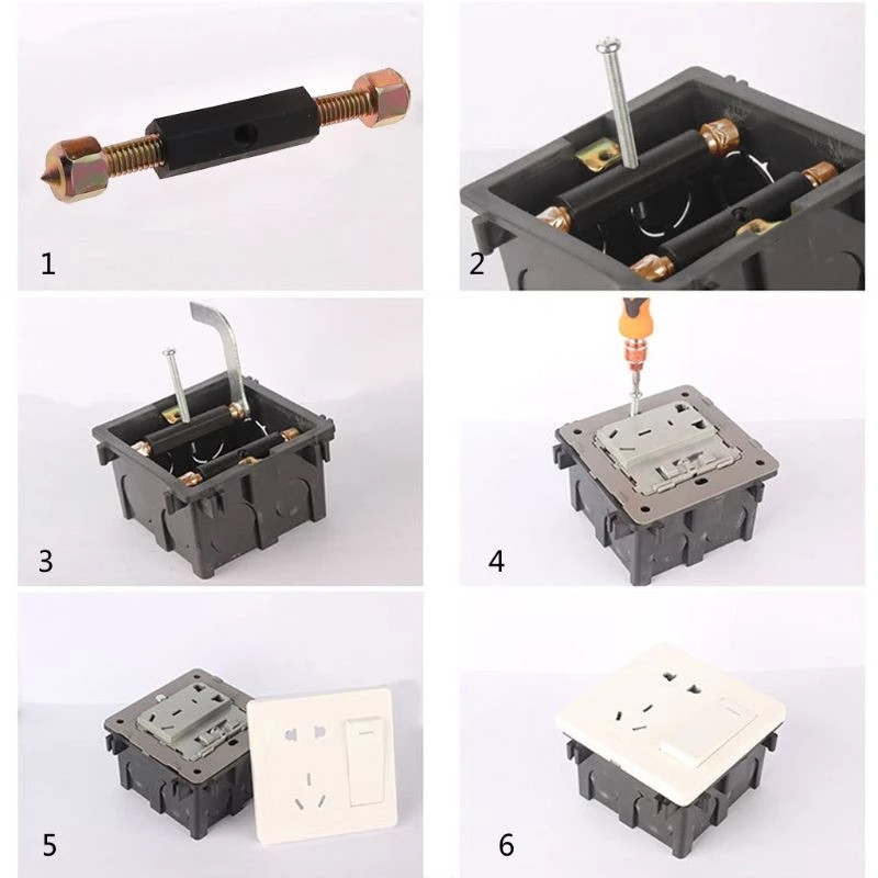 118/86 Tip Zidni prekidač Kazeta Donje kućište Alati za popravak oštećenja Nosač podesive duljine Poluga Utičnica Vijak 1 set (10 kom.)