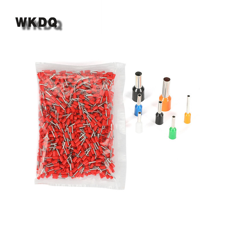 E0508 E0510 E0512 Bakrene čahure 1000 kom 0,5 mm² Kabel 20 AWG Žica za stezanje, konektor hladnog kraja 0,5 mm^2 VE0508 Izolirani terminal