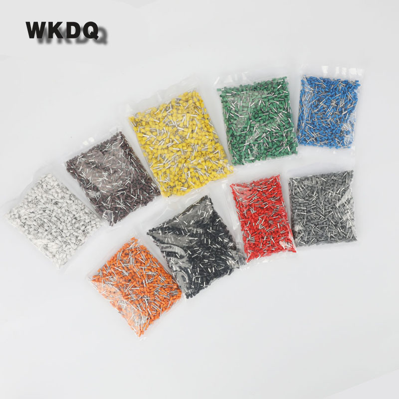 E0508 E0510 E0512 Bakrene čahure 1000 kom 0,5 mm² Kabel 20 AWG Žica za stezanje, konektor hladnog kraja 0,5 mm^2 VE0508 Izolirani terminal