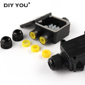 IP68 2/3 smjerna plastična vanjska vodootporna električna razvodna kutija sa žičanim terminalnim konektorom za raspon kabela od 5 mm do 9 mm