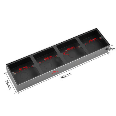 Tip 86 Univerzalni zidni prekidač za površinsku montažu Razvodna kutija Tipka za ploču od nehrđajućeg čelika Metalna kutija Otvor od 20 mm
