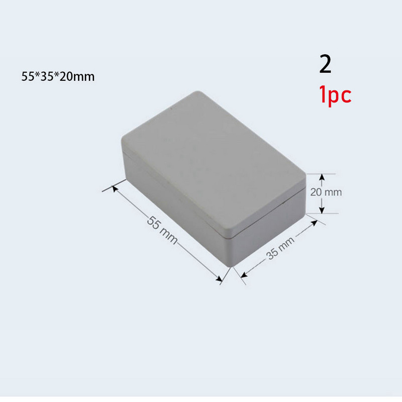 Balta plastmasas elektriskā korpusa kaste, ūdensnecaurlaidīga DIY korpusa instrumentu korpuss Elektroniskā projekta kaste elektroinstruments Augstas kvalitātes karsts