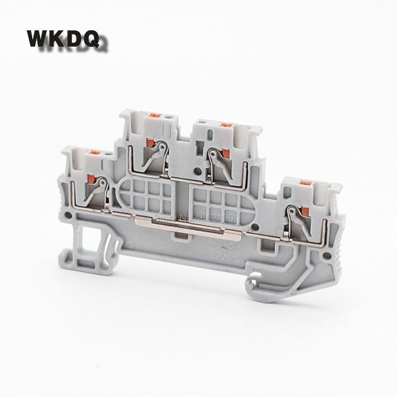 10 gab. PTTB1.5/S iespiežamās stieples savienotājs, dubults 2 līmeņu PT 1,5 mm kabelis, savieno elektrisko spraudni Din sliedes spaiļu bloks PTTB 1.5/S