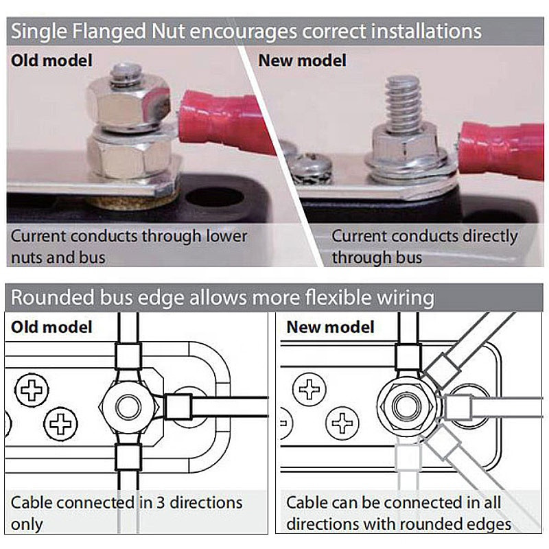 RV jahtas 12 virzienu kopnes josla 48V150A kopnes josla 12P elektroinstalācijas josla Pozitīva un negatīva akumulatora automašīnas elektroinstalācijas josla RV jahtas automašīnas aksesuārs