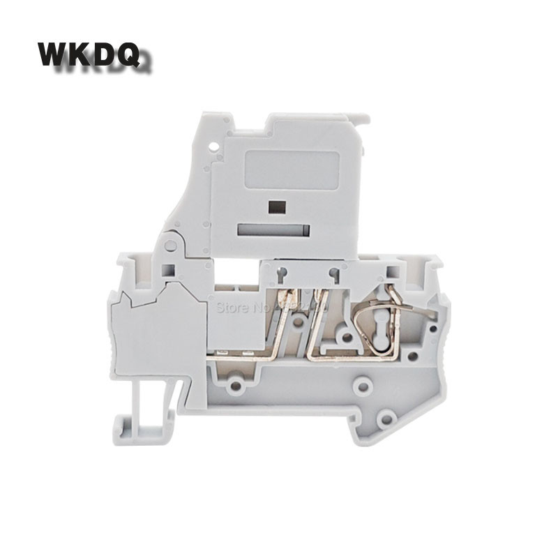 ST4-HESI 10Gb. drošinātāju moduļu spaiļu bloki 5X20mm montāža uz NS 35 atsperu sprosts savienojums NS35 DIN sliedes savienotāji ST 4-HESI