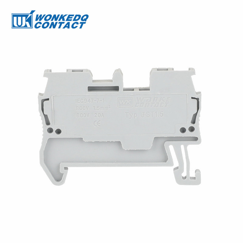 10Pcs ST1.5 Spoj s opružnim kavezom Prolazno ožičenje Povratna žica za utikač Električni konektor Terminalni blok na din šinu ST 1.5