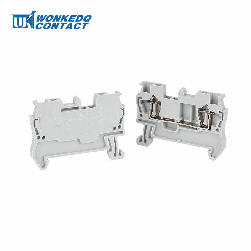 10Pcs ST1.5 Spoj s opružnim kavezom Prolazno ožičenje Povratna žica za utikač Električni konektor Terminalni blok na din šinu ST 1.5