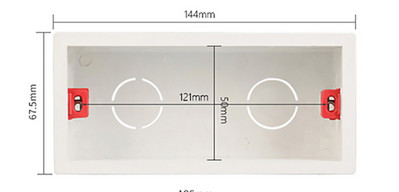 Sienas montāžas kārba Savienojuma kārbas Apakšējā kasete gaismas slēdža ligzdai 186mm 144mm 107mm Dekorācija Mājas Universāls Modelis 118