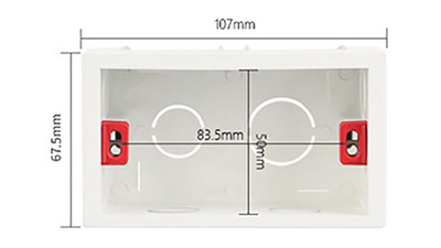 Sienas montāžas kārba Savienojuma kārbas Apakšējā kasete gaismas slēdža ligzdai 186mm 144mm 107mm Dekorācija Mājas Universāls Modelis 118