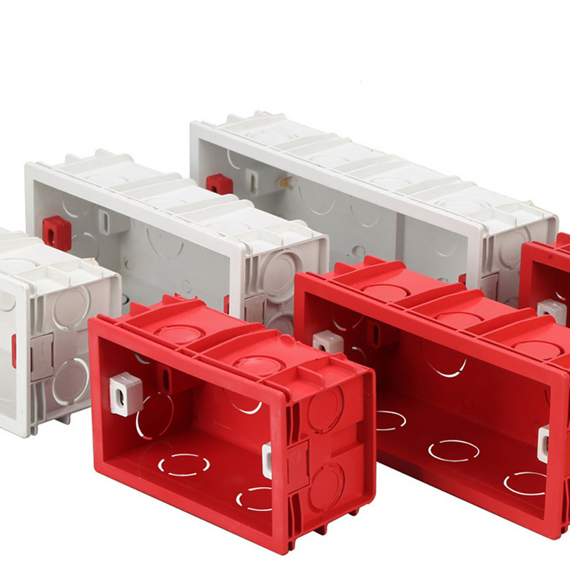 Sienas montāžas kārba Savienojuma kārbas Apakšējā kasete gaismas slēdža ligzdai 186mm 144mm 107mm Dekorācija Mājas Universāls Modelis 118