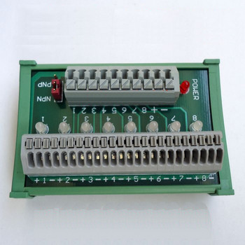 Платка за разпределителен клемен блок на PLC сензор DIN шина, съвместима с 2-жилен и 3-жилен сензор за разстояние