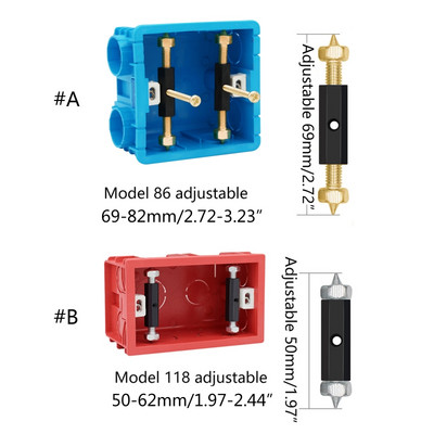 10 Pieces Cassette Repairer Electrical Box Repairer Cassette Screws Rod Support for Wall Mounted Switch Box Dropshipping