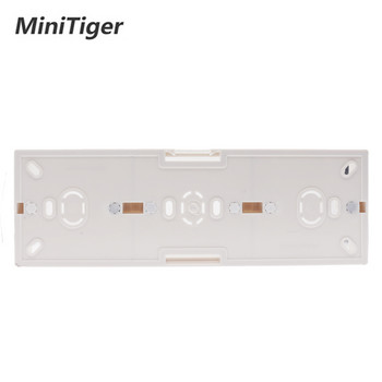 Външна монтажна кутия Minitiger 258 мм * 86 мм * 34 мм за троен сензорен превключвател или контакт от тип 86, приложим за всяка позиция на повърхността на стената