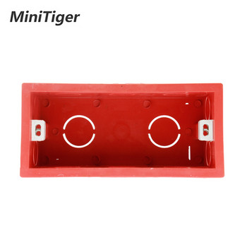 Minitiger Super Quality 144mm*67.5mm Вътрешна монтажна кутия Задна касета за 154mm*72mm Сензорен превключвател за стенно осветление и USB гнездо