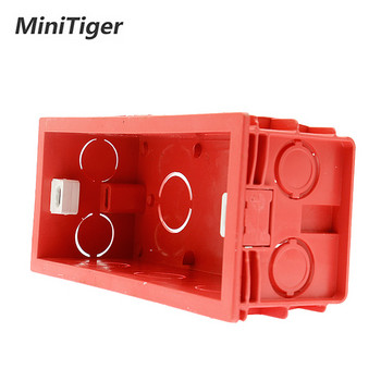 Minitiger Super Quality 144mm*67.5mm Вътрешна монтажна кутия Задна касета за 154mm*72mm Сензорен превключвател за стенно осветление и USB гнездо