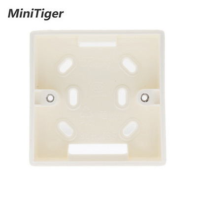 Minitiger External Mounting Box 86mm*86mm*34mm for 86mm Standard Touch Switch and Socket Εφαρμογή για οποιαδήποτε θέση επιφάνειας τοίχου