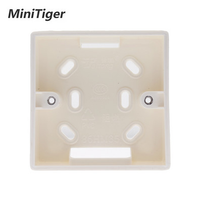 Minitiger vanjska kutija za ugradnju 86 mm * 86 mm * 34 mm za 86 mm standardni prekidač osjetljiv na dodir i utičnicu za bilo koji položaj zidne površine