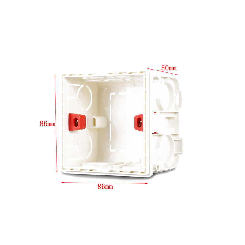 1Gb Atlectric montāžas kārbas kasešu slēdža ligzda Sadales kārba Slēpta slēpta iekšējā montāžas kārba 86 tipa slēdža ligzda